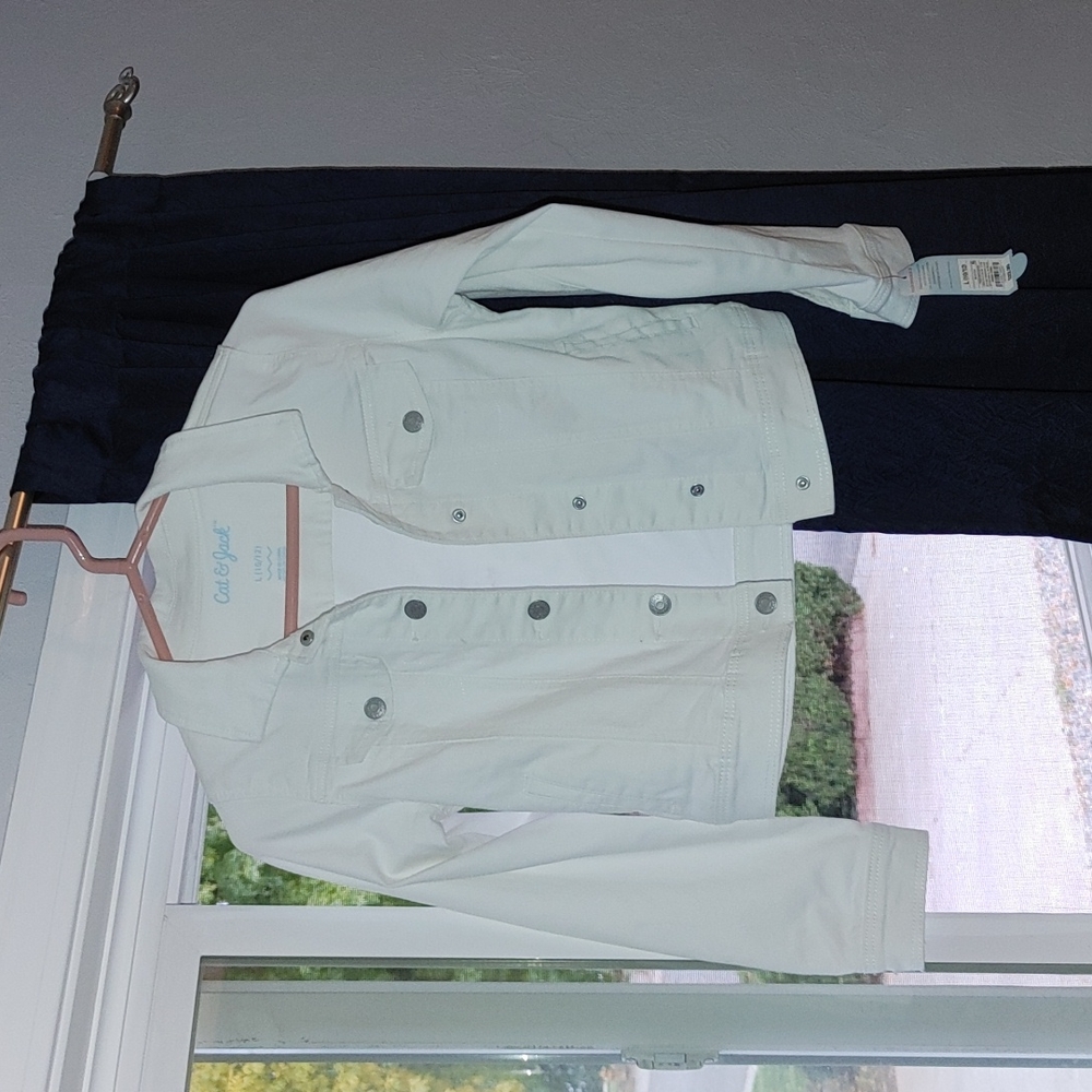 White jean jacket